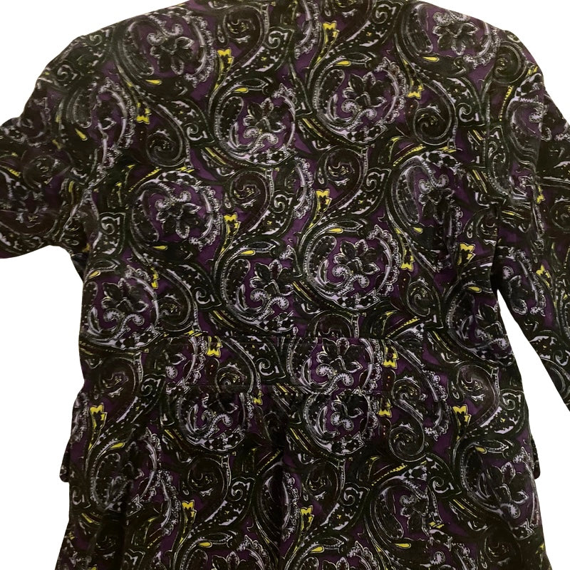 Velvet Black/Purple/Yellow Paisley Blazer (4P)