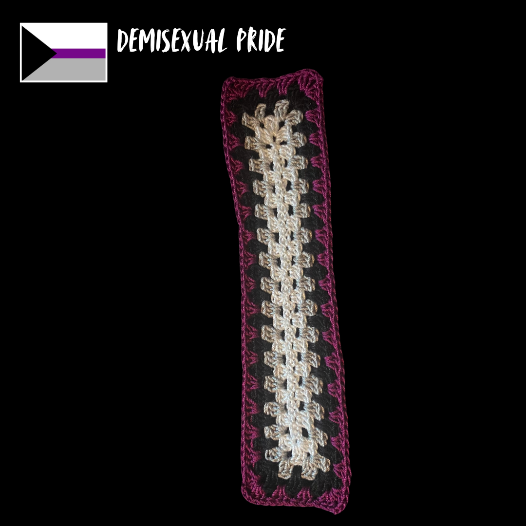 Asexual Spectrum Pride Micro-Crocheted Cotton Bookmark