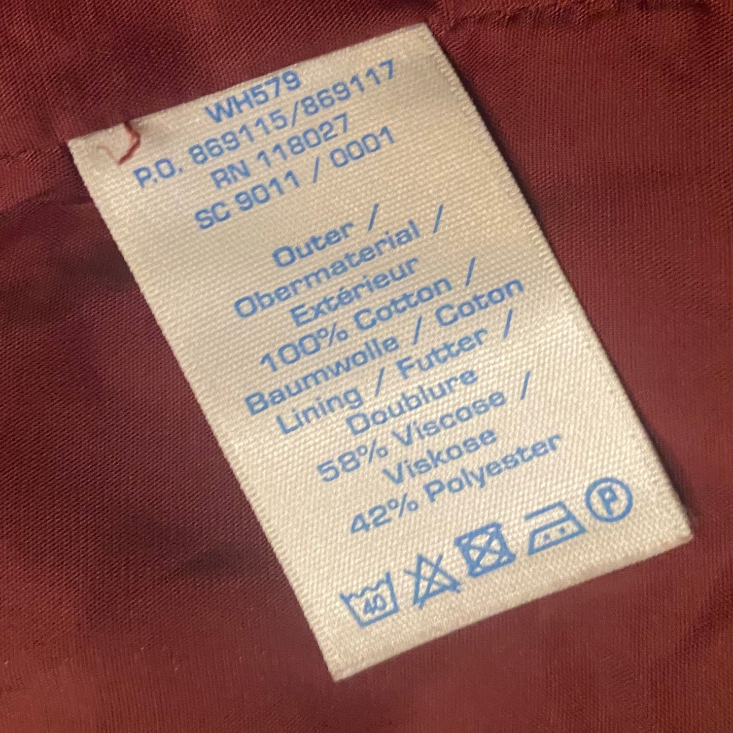 Hot Pink & Maroon Retro Floral Pattern Corduroy Shift Dress (8P)