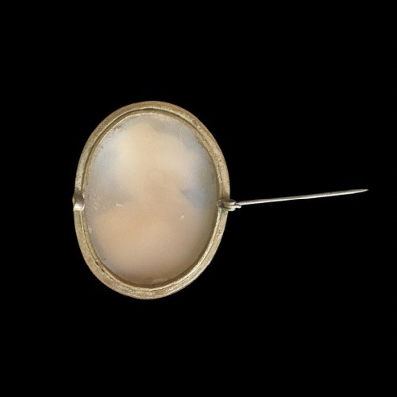 1910’s - 1920’s Antique Italian 18K Gold Shell Cameo Brooch