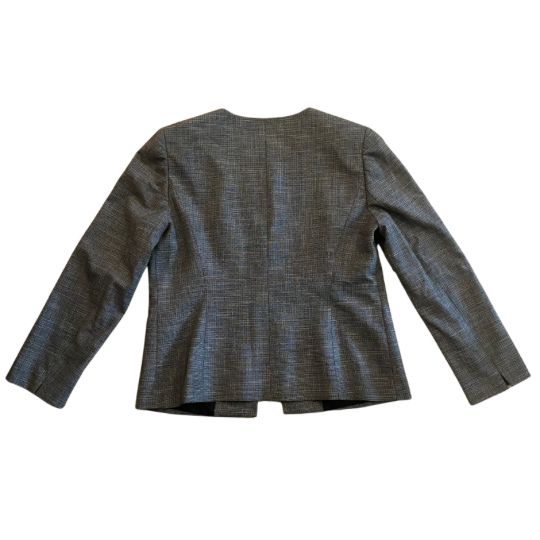Black Beaded Grey Tweed Jacket & Sleeveless Top Set (10P)