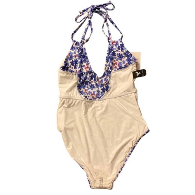 NWT Sea Angel Red White & Blue Floral Double Strap One Piece Swimsuit (Medium)