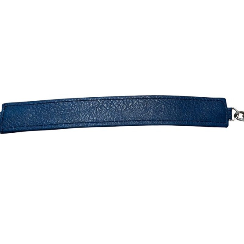 “Noble Heart” Royal Blue Faux Leather Clutch/Crossbody Bag with Metal Chain Strap