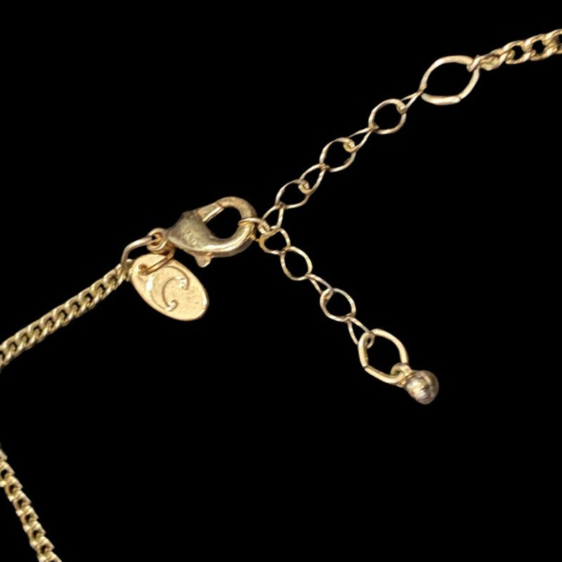 Pink Mock Pearl & Rhinestone Studded Gold Toned Disc Bib Necklace
