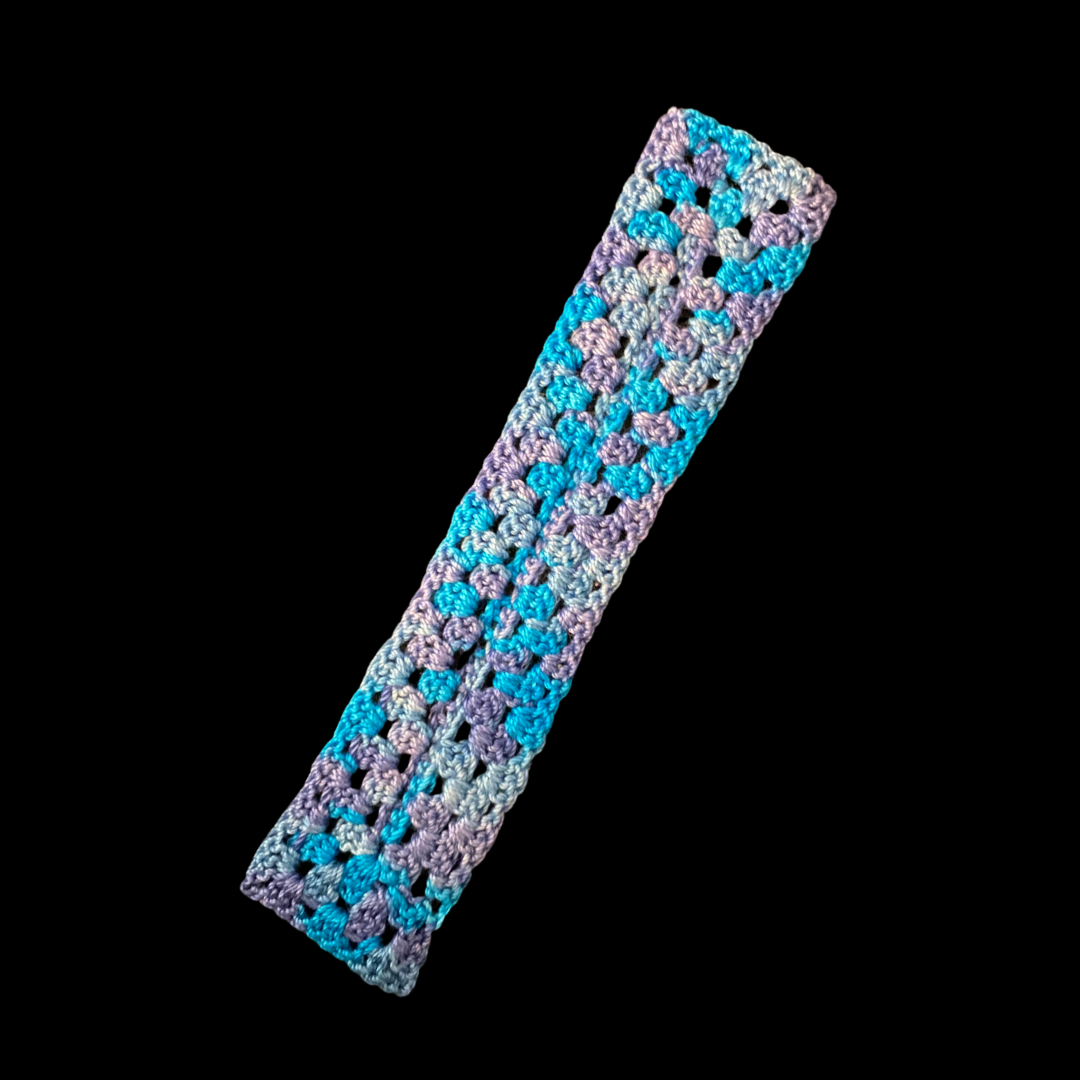 “The Blues” Granny Stitch Micro-Crocheted Bookmarks | Made by Maya
