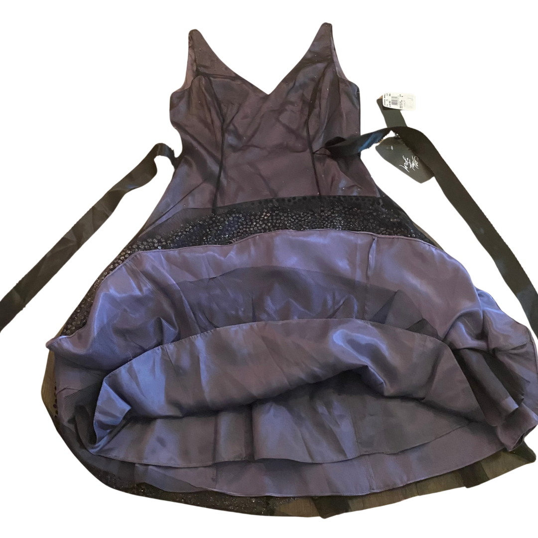 New With Tags - Purple, Black & Silver Party Dress (S)