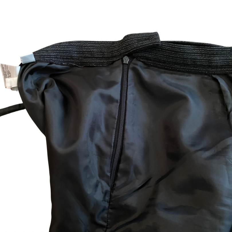 Vintage Black & Silver Pinstriped Trousers (8P)