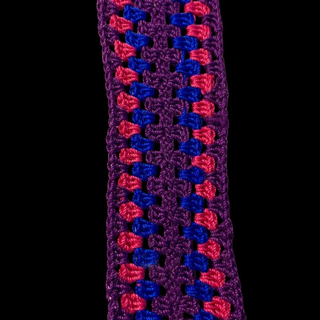 Bisexual Pride Micro-Crocheted Cotton Bookmark