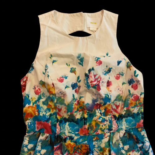 NWOT Anthropologie MAEVE Watercolor Flower Garden Tea Party Sheath Dress (4)