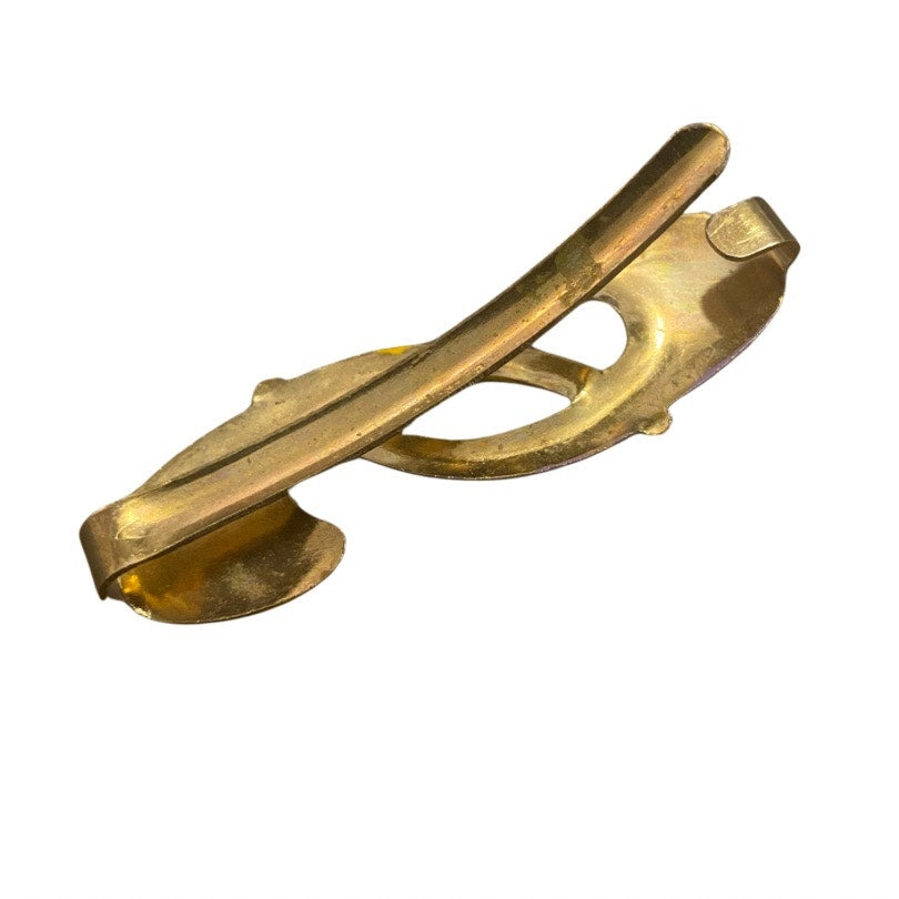 Lemon and Lavender Vintage “Peace Pipe” Enamel Tie Clip