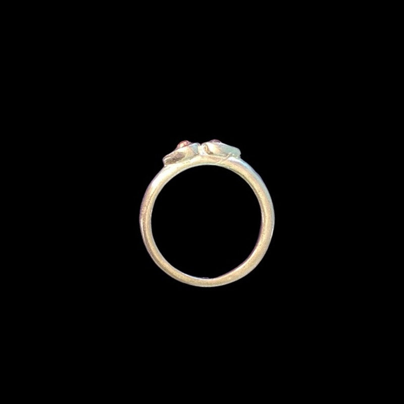 Vintage Pink Moissanite Teardrop Sterling Silver Ring (9)