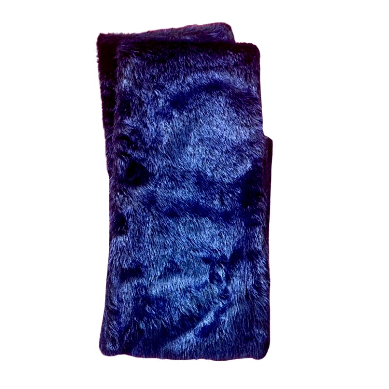 Midnight Blue Extra Long Faux Fur Scarf/ Stole/ Boa