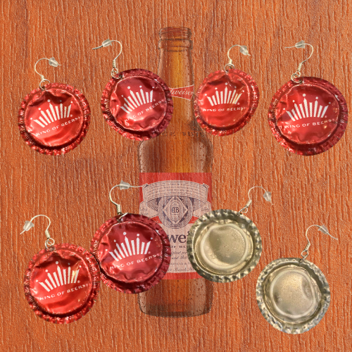 Handmade Recycled Bottlecap Earrings • 11:44 Designs by Amber’s Attick