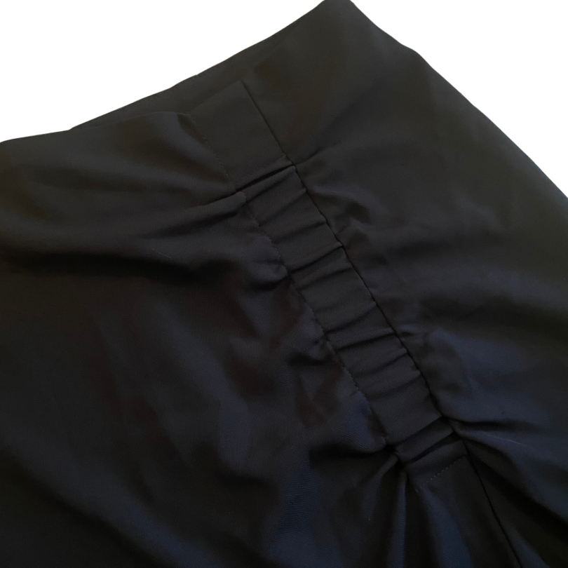 DKNY Black Asymmetrical Hem A-Line Skirt (6)