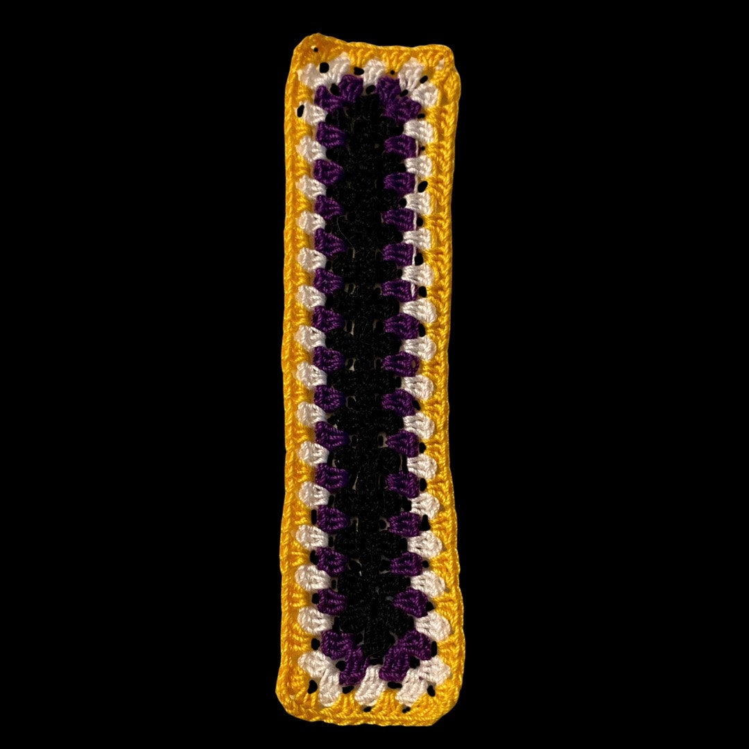 Nonbinary Pride Micro-Crocheted Cotton Bookmark