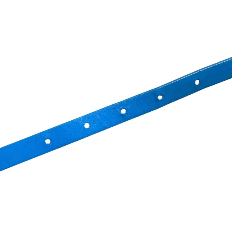 Slim Cerulean Blue Pleather Belt (16)