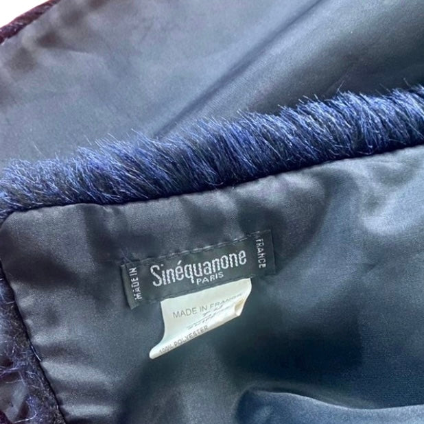 Midnight Blue Extra Long Faux Fur Scarf/ Stole/ Boa