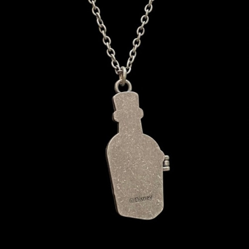 Disney’s Alice in Wonderland Pewter Toned Drink Me Potion Bottle Magnetic Locket Pendant Necklace