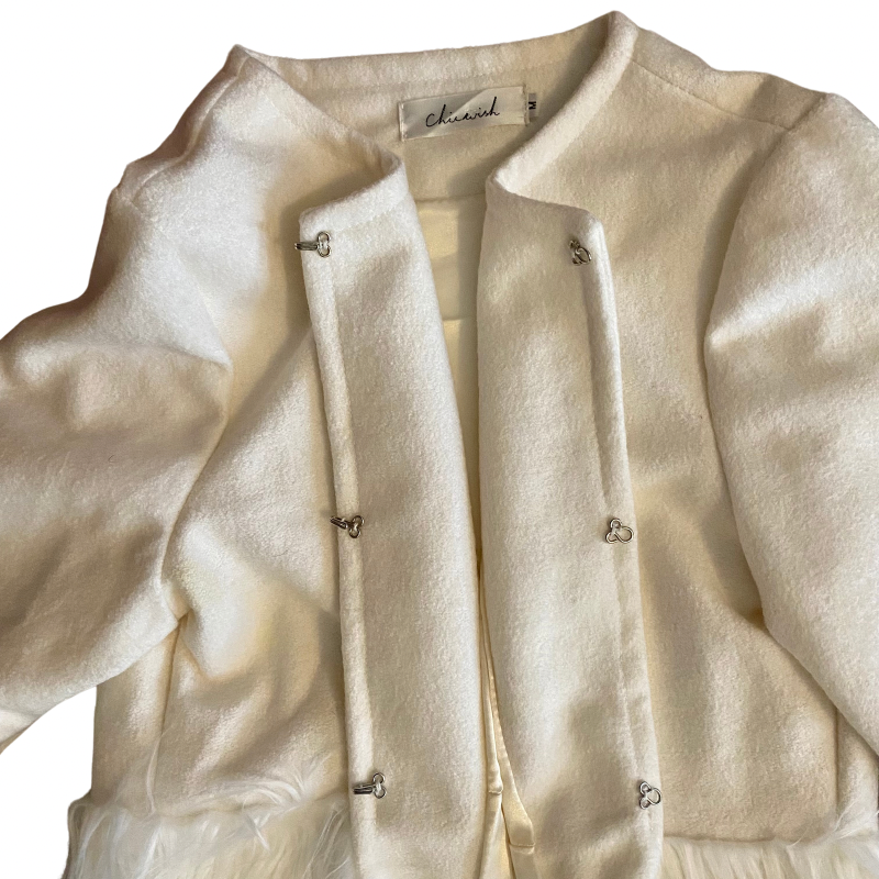 š Polar White Faux Fur Jacket (S/M)
