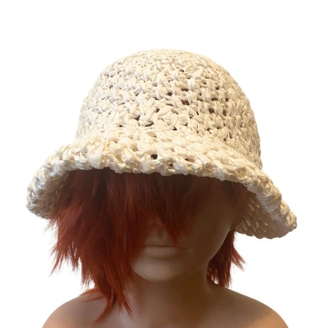Vintage Unisex 100% Paper White Bucket Hat