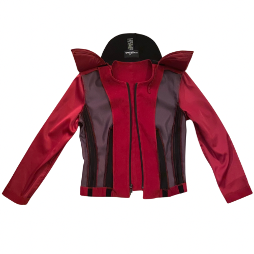Vintage Positive Attitude Burgundy & Black Velvet Jacket (8P)
