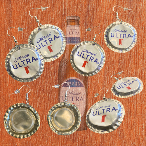 Handmade Recycled Bottlecap Earrings • 11:44 Designs by Amber’s Attick