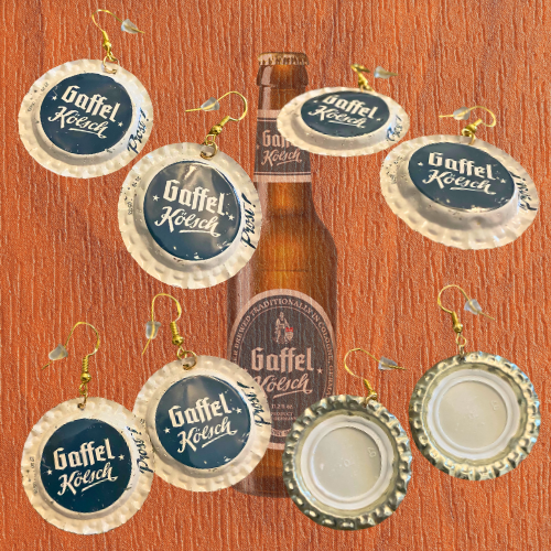 Handmade Recycled Bottlecap Earrings • 11:44 Designs by Amber’s Attick