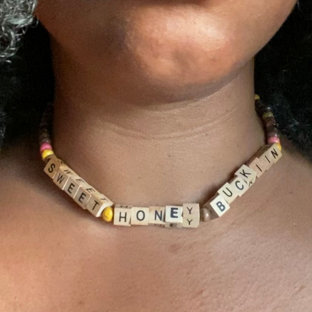 COWBOY CARTER Tracklist Wood Bead Stretch Choker Necklaces | 11:44 Designs by Amber’s Attick