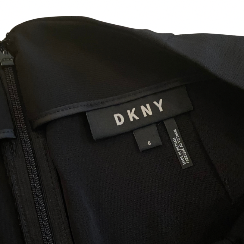 DKNY Black Asymmetrical Hem A-Line Skirt (6)