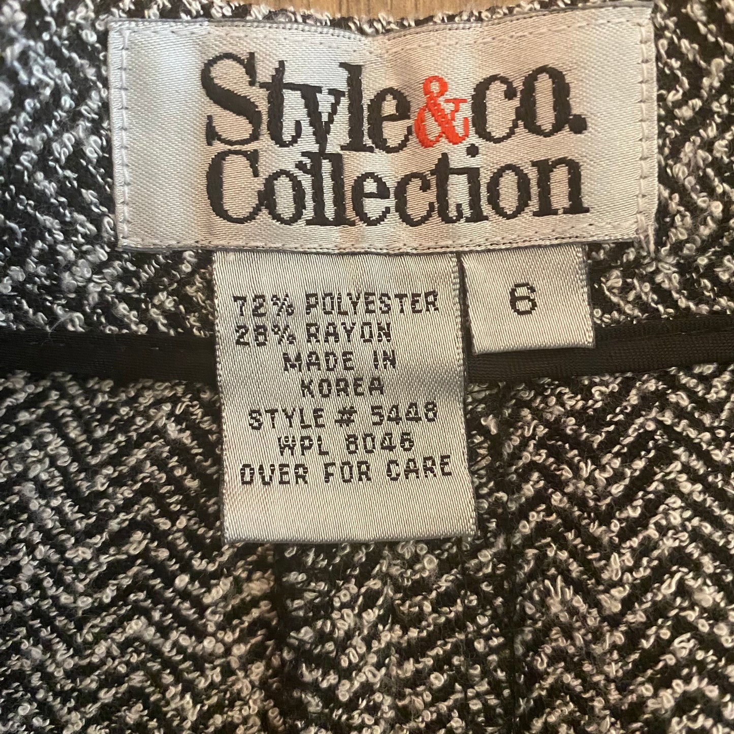 Vintage Black and White Twill Pantsuit (M)