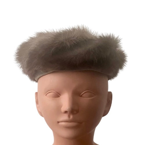 1950’s/60’s Union Made Mink & Velvet Pillbox Hat