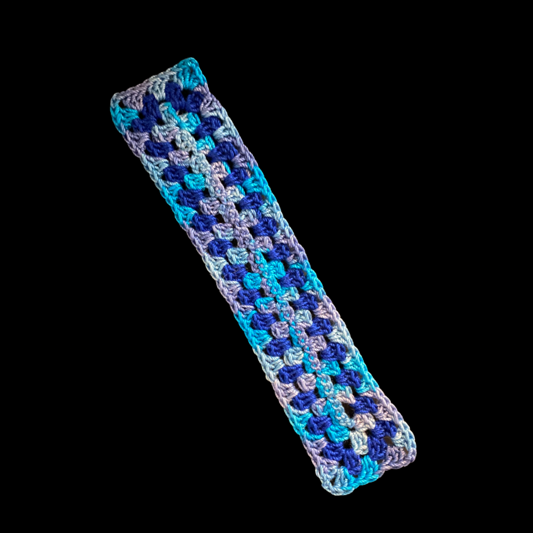 “The Blues” Granny Stitch Micro-Crocheted Bookmarks | Made by Maya
