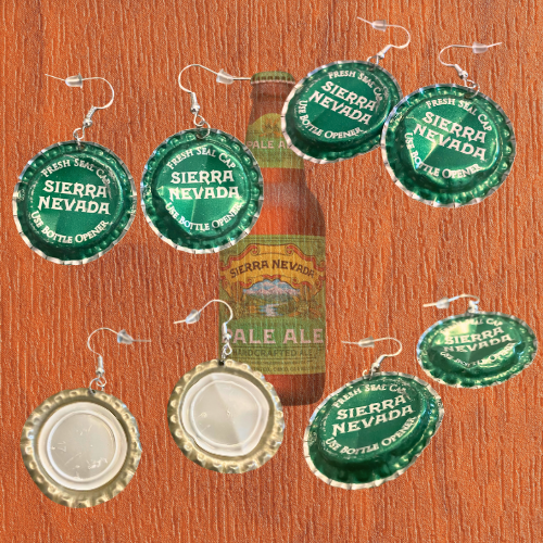 Handmade Recycled Bottlecap Earrings • 11:44 Designs by Amber’s Attick