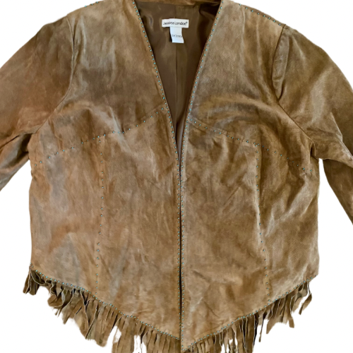 “ALLIIGATOR TEARS” Hand-Beaded Vintage Leather Jacket (18)