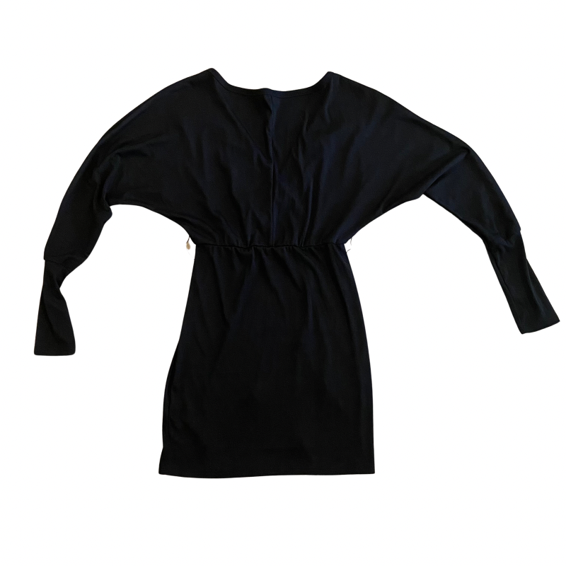 š V-Neck Black Pearl Embellished Dress (S)