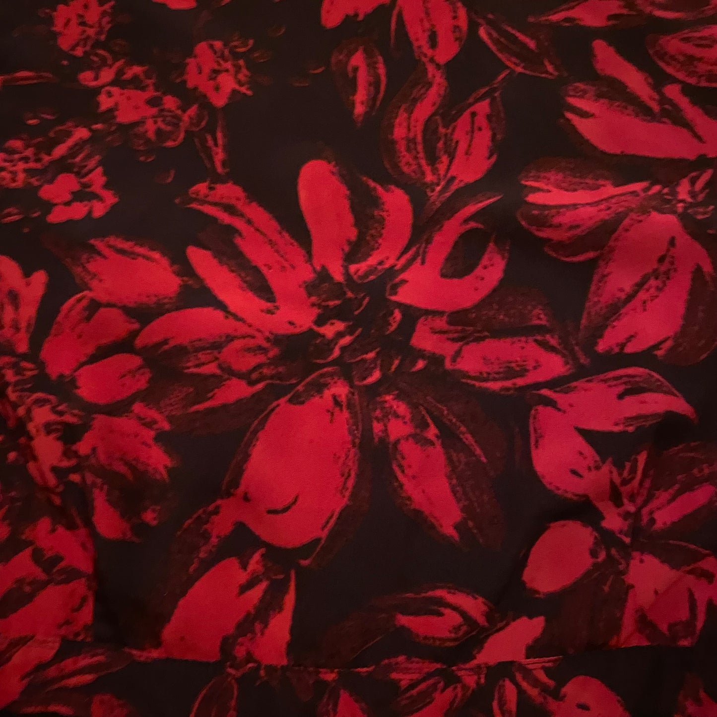 Black & Red Floral Cocktail Dress (Petite Large)
