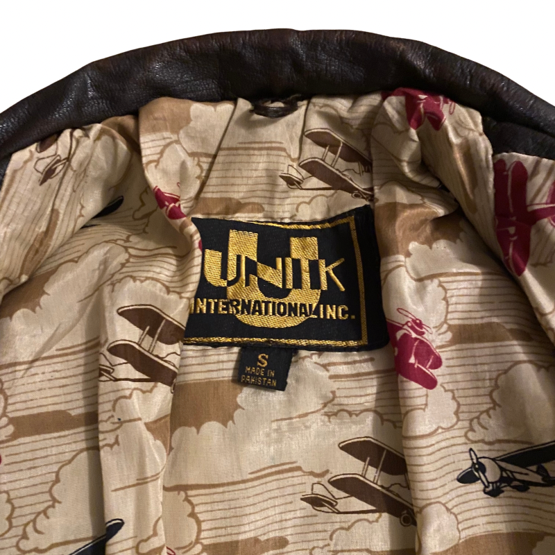 1970’s Distressed Dark Brown Goatskin Leather Flight Jacket (S)