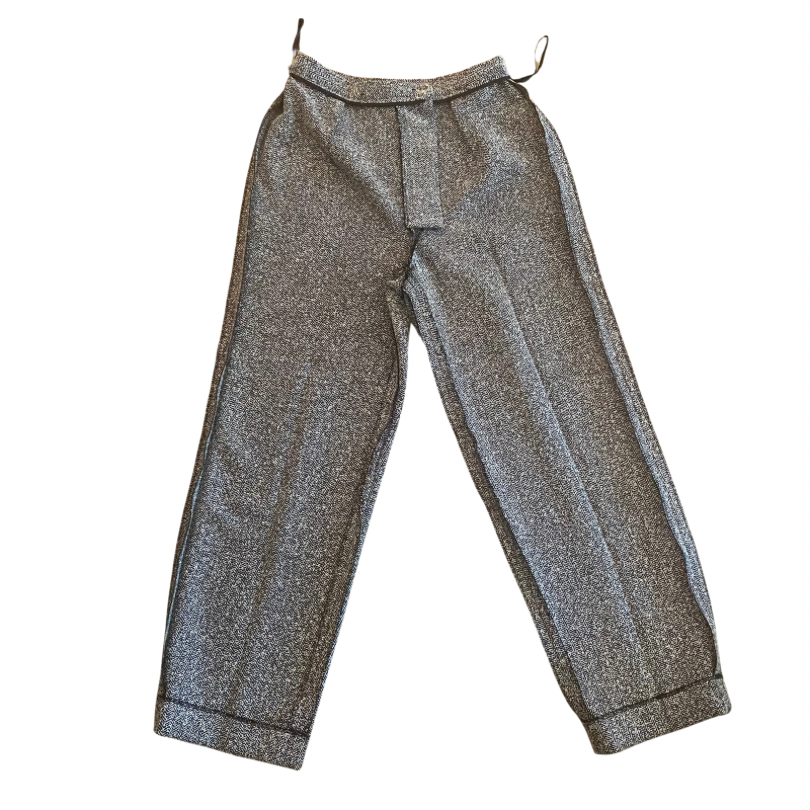 Vintage Black and White Twill Pantsuit (M)