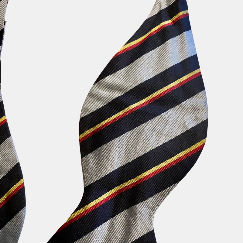 Striped Silk Self-Tie Bow Tie