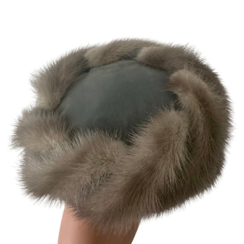 1950’s/60’s Union Made Mink & Velvet Pillbox Hat