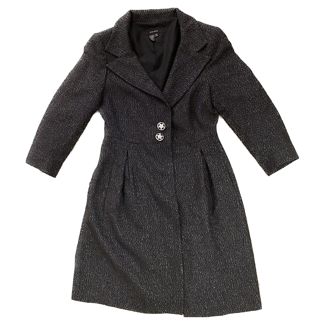 Upcycled Knit Slate Grey/Silver ¾ Sleeve Jacket (S)