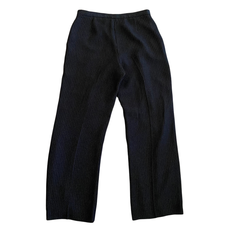 Vintage Black & Silver Pinstriped Trousers (8P)