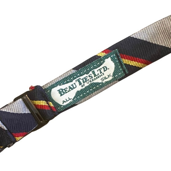 Striped Silk Self-Tie Bow Tie