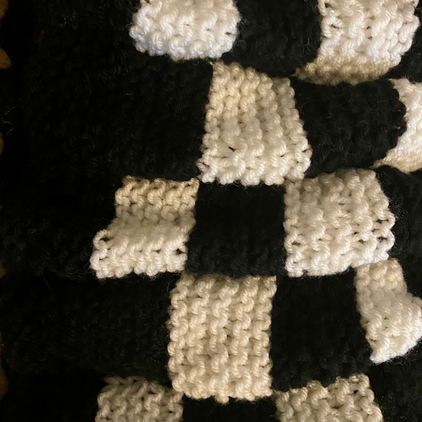 Chess Not Checkers Handknit Scarf