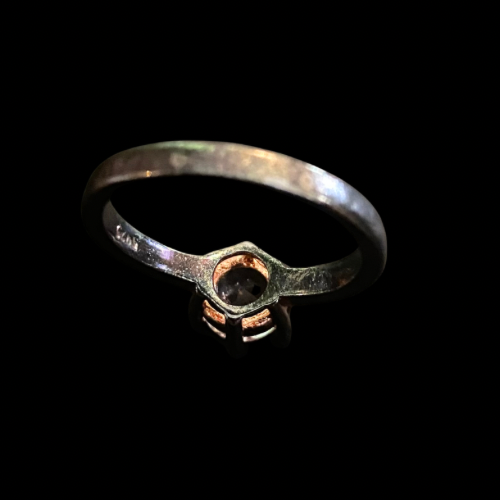 90's Round Cut Diamente & Sterling Silver Ring (7)
