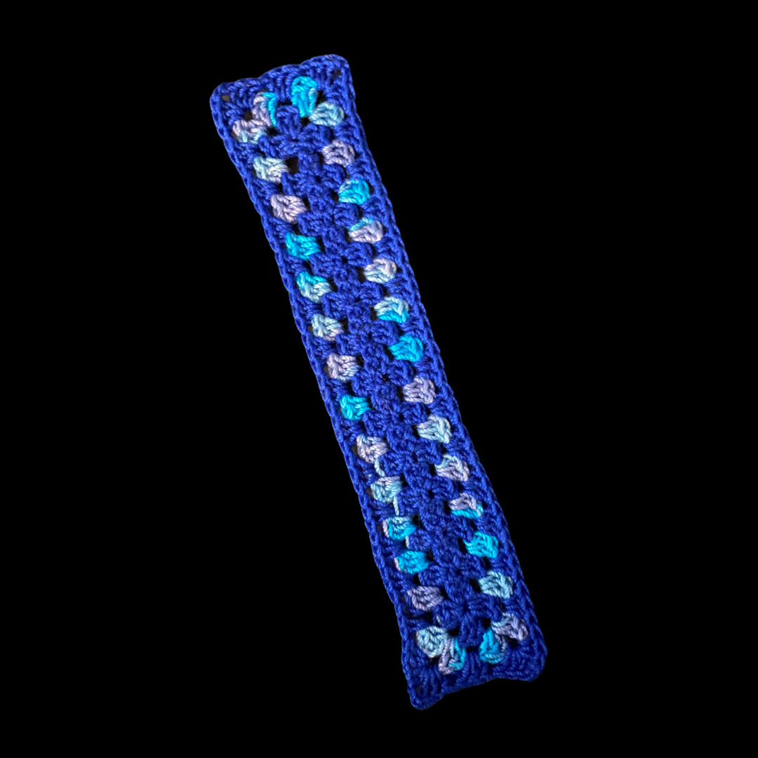 “The Blues” Granny Stitch Micro-Crocheted Bookmarks | Made by Maya