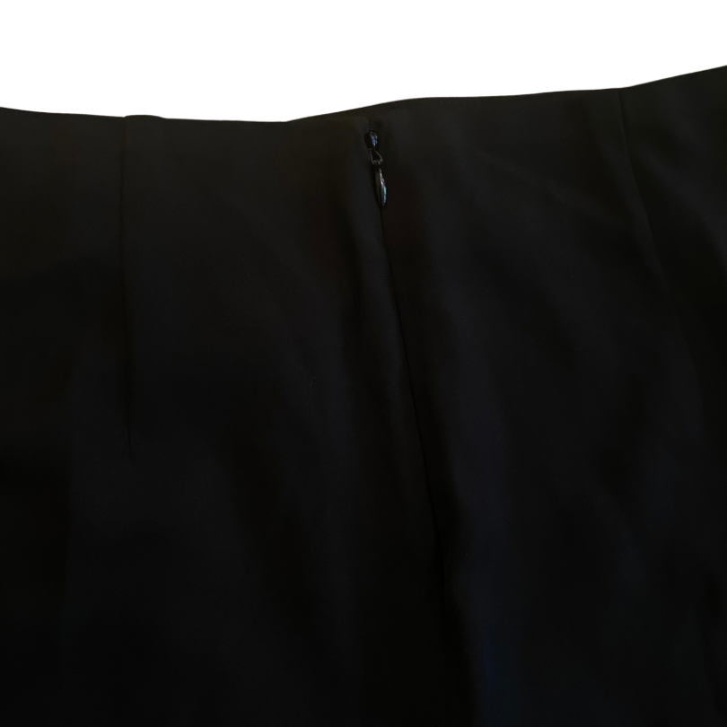 DKNY Black Asymmetrical Hem A-Line Skirt (6)
