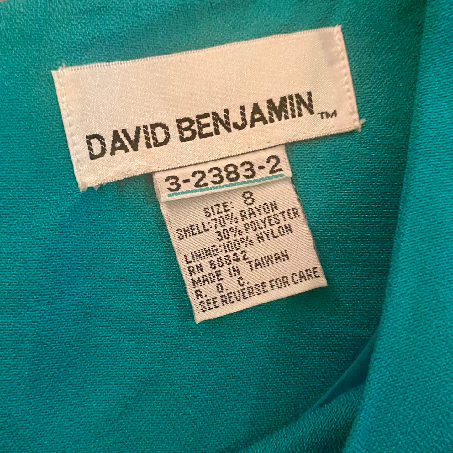 New With Tags - Vintage 80’s Teal Tiered Dress (8)