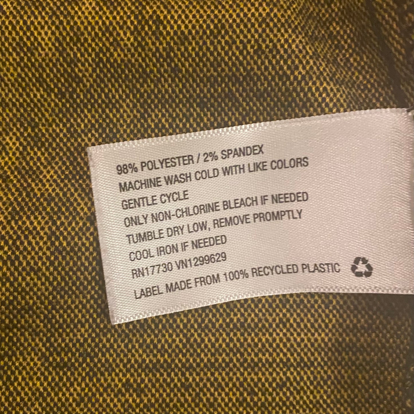 Checkerboard Plaid Yellow and Black Skinny Trousers (S)