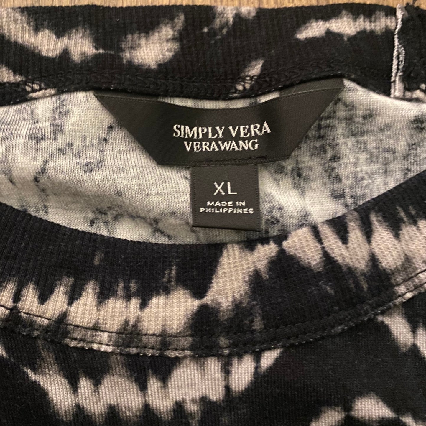 NWT - Black & White Tie-dye Ribbed Knit Tank Top (XL)